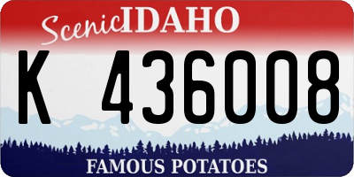 ID license plate K436008