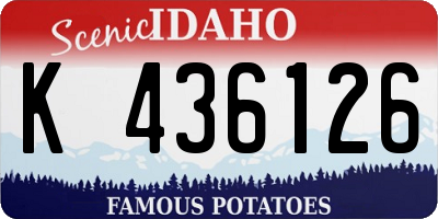 ID license plate K436126