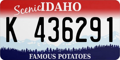 ID license plate K436291