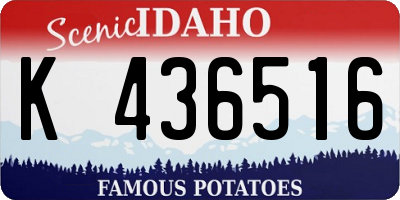 ID license plate K436516
