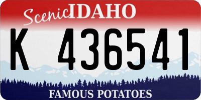ID license plate K436541
