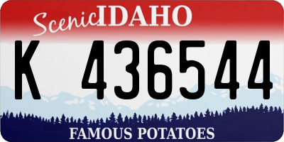 ID license plate K436544