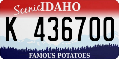 ID license plate K436700