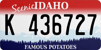 ID license plate K436727