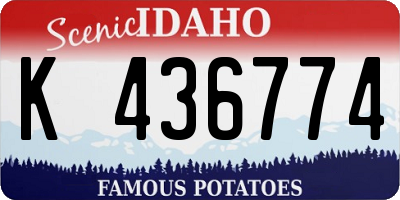 ID license plate K436774
