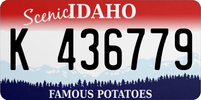 ID license plate K436779
