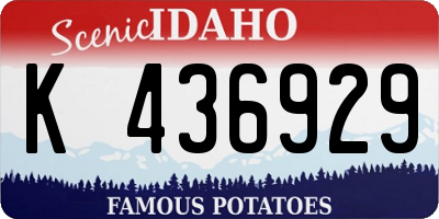 ID license plate K436929