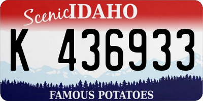 ID license plate K436933