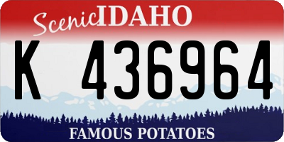 ID license plate K436964