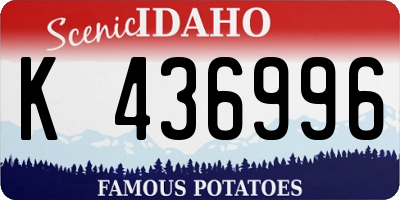 ID license plate K436996