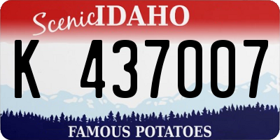 ID license plate K437007
