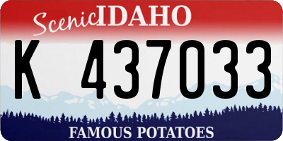 ID license plate K437033