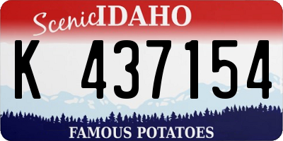 ID license plate K437154