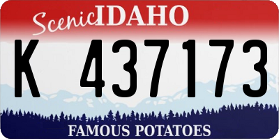 ID license plate K437173