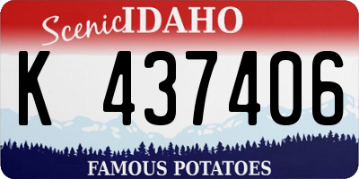 ID license plate K437406