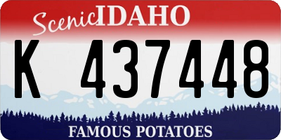 ID license plate K437448