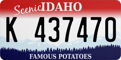 ID license plate K437470