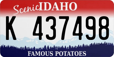 ID license plate K437498