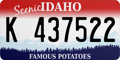ID license plate K437522