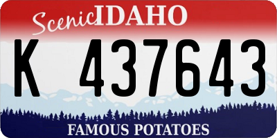 ID license plate K437643