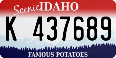 ID license plate K437689