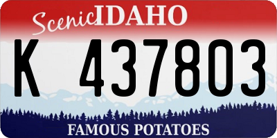 ID license plate K437803