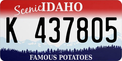 ID license plate K437805