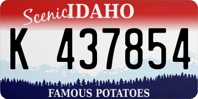 ID license plate K437854