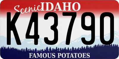 ID license plate K43790