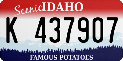 ID license plate K437907