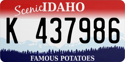 ID license plate K437986