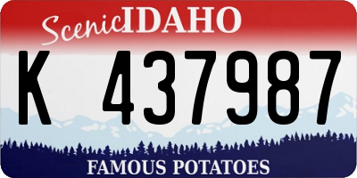 ID license plate K437987