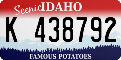 ID license plate K438792
