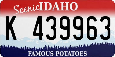 ID license plate K439963