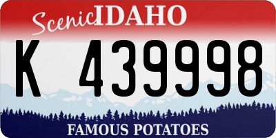 ID license plate K439998