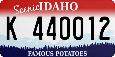 ID license plate K440012