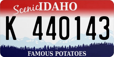 ID license plate K440143