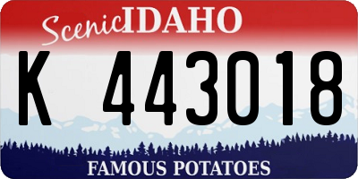 ID license plate K443018