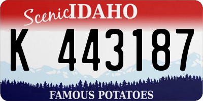 ID license plate K443187