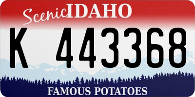 ID license plate K443368
