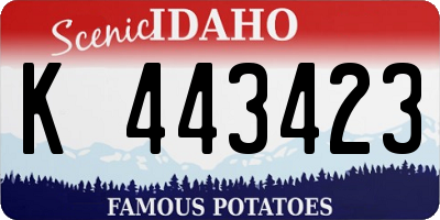 ID license plate K443423