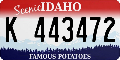 ID license plate K443472