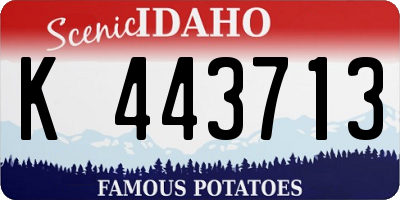 ID license plate K443713