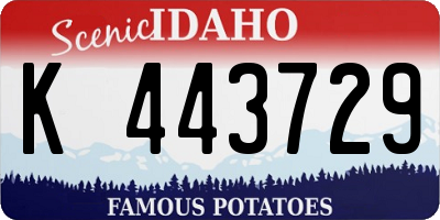 ID license plate K443729