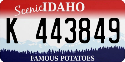 ID license plate K443849