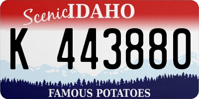 ID license plate K443880