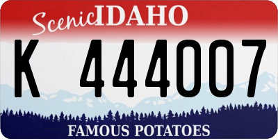 ID license plate K444007