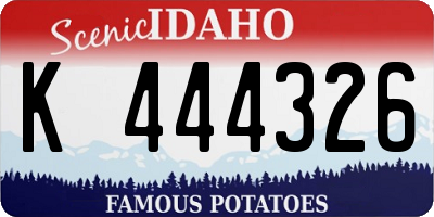 ID license plate K444326