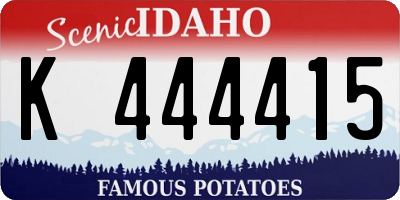ID license plate K444415
