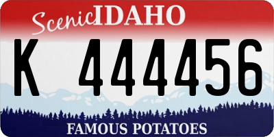 ID license plate K444456
